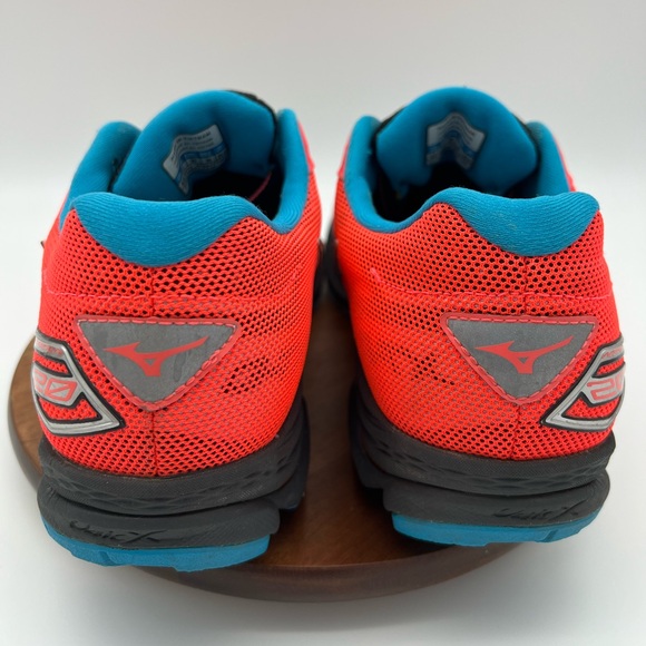 Mizuno Wave Rider 20 GTX Running Sneakers Coral Orange Blue Women Shoe Sz.8.5 - Picture 4 of 8